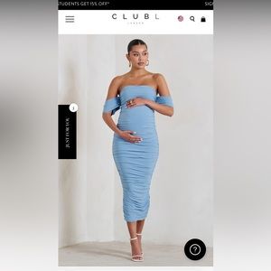 Beautiful off the shoulder Maternity Dress. New with tags.